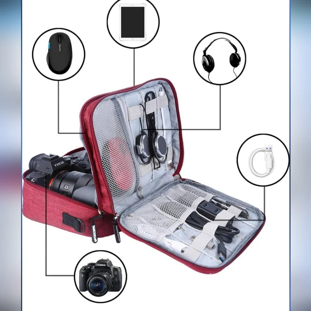 NWOT Double Layer Electronic/Cable/Universal Organizer Case